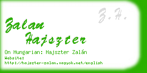 zalan hajszter business card