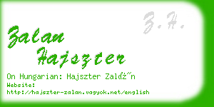 zalan hajszter business card